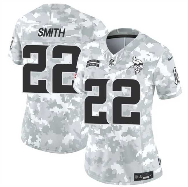 Womens Minnesota Vikings #22 Harrison Smith 2024 F.U.S.E Arctic Camo Salute To Service Limited Stitched Jersey Dzhi